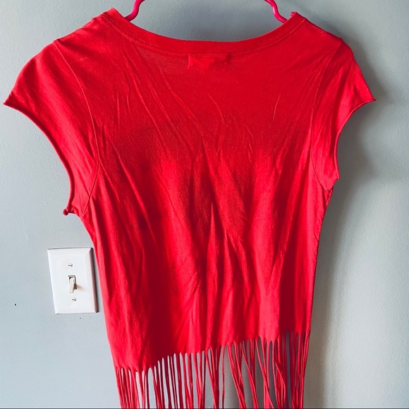 Forever 21 red graphic fringe tee - Picture 5 of 6